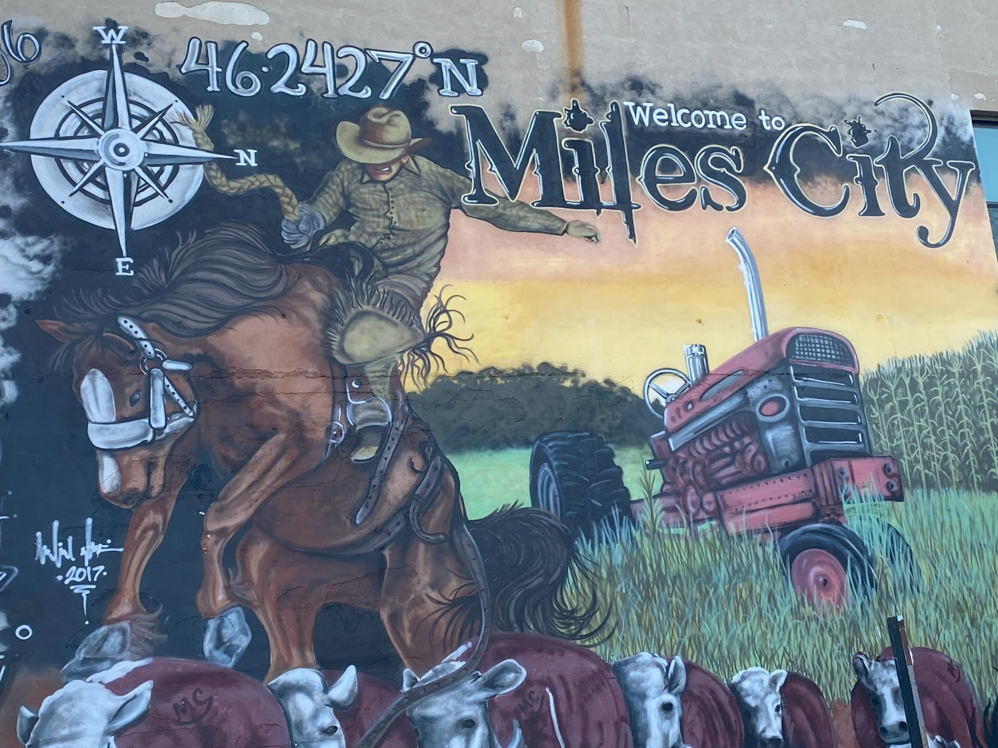 Mural in Miles City, MT