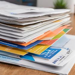 stack of insurance brochures 